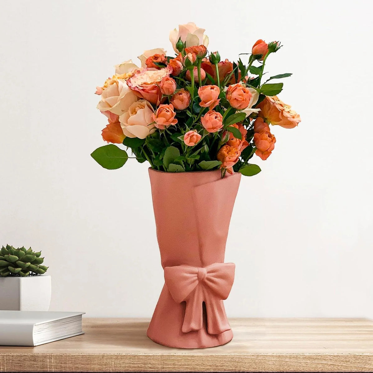 Vase | Hand-Coiled Ribbon & Velvet-Touch Matte | 9.6 in