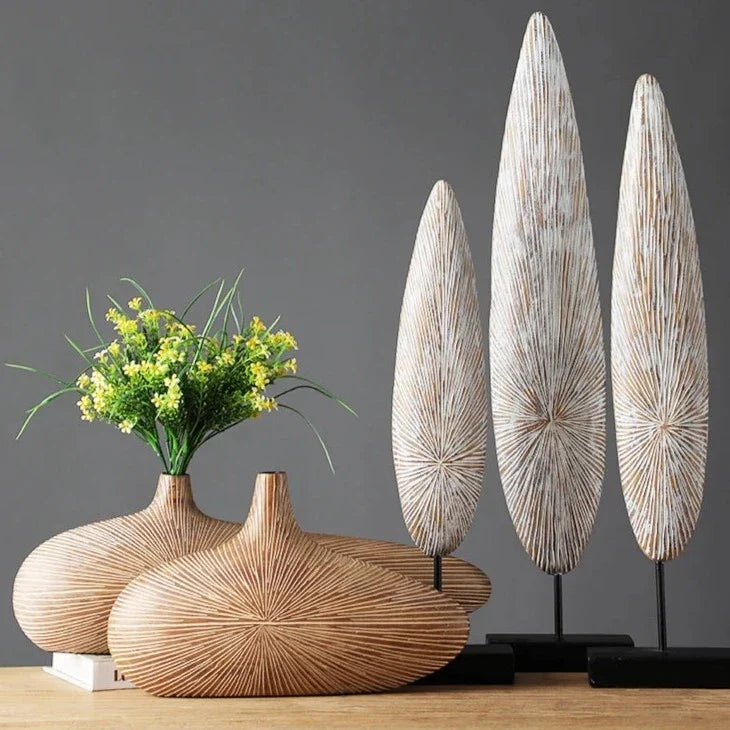 Vase | Handcrafted & Textured Wood-Look | Two Sizes