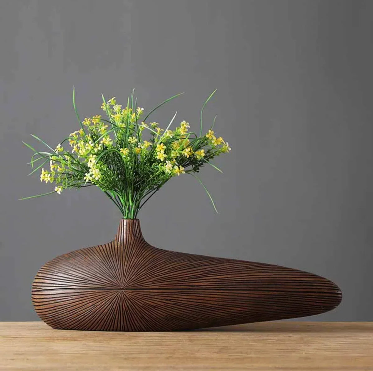 Vase | Handcrafted & Textured Wood-Look | Two Sizes