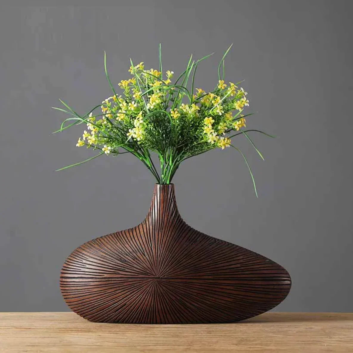Vase | Handcrafted & Textured Wood-Look | Two Sizes