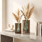 Vase | Live Edge Wood & Glass