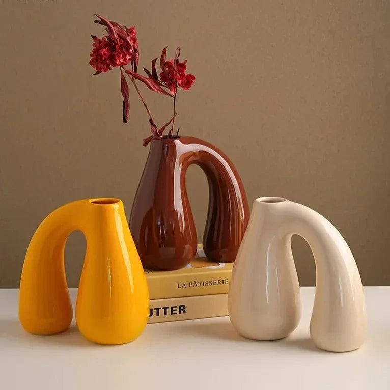 Vase | Sculptural N-Shaped Ceramic | Medium