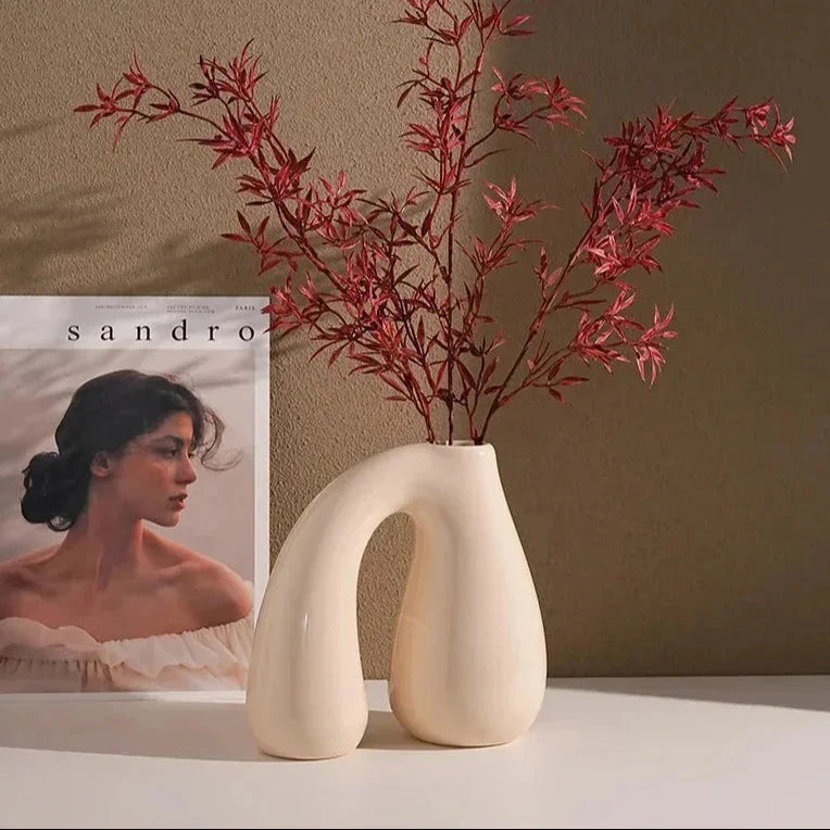 Vase | Sculptural N-Shaped Ceramic | Medium