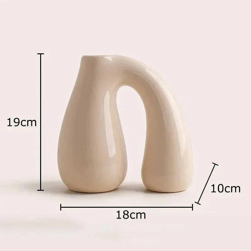Vase | Sculptural N-Shaped Ceramic | Medium