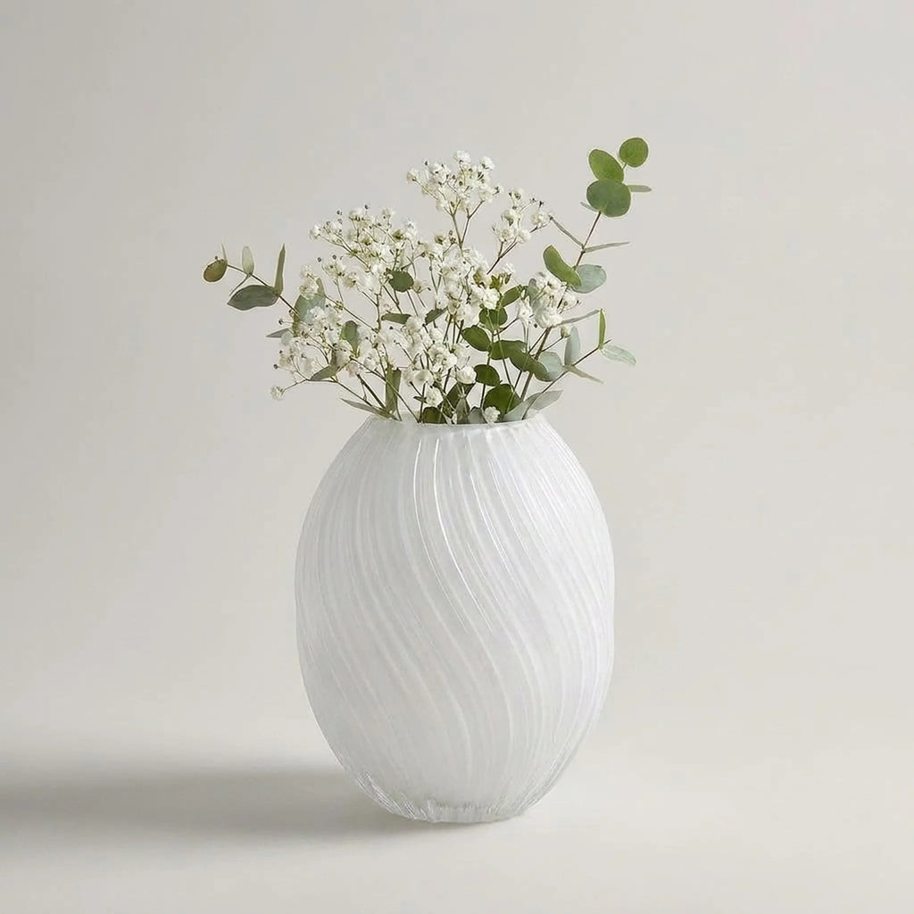 Vase | Sculptural Ribbed Glass | Handblown