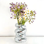 Vase | Spiral Mirror Tile Design | 10 × 13.5 cm