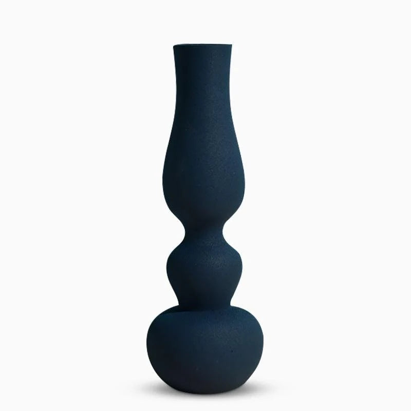 Vases | Matte Aluminum Pumpkin-Shaped | Set of 2
