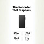 Voice Recorder | Sound-Activated & HD Stereo | 50-Hour Battery