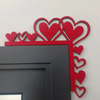 Wall Art | Natural Wood Grain Corner Heart | Left & Right