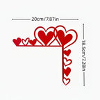 Wall Art | Natural Wood Grain Corner Heart | Left & Right