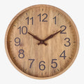 Wall Clock | Clear Digital Display & Brown Finish | 30.5 cm