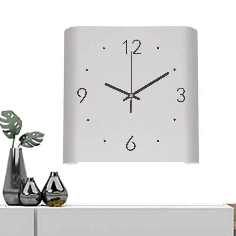 Wall Clock | Double-Sided Square & Silent | Battery-Operated