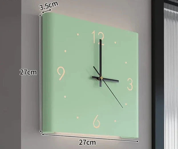Wall Clock | Double-Sided Square & Silent | Battery-Operated