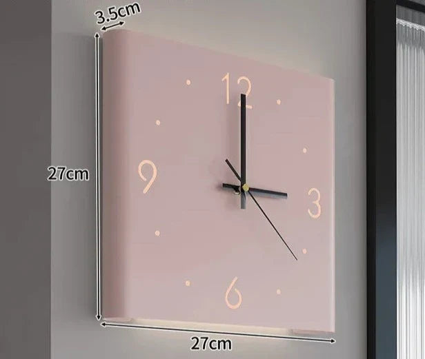 Wall Clock | Double-Sided Square & Silent | Battery-Operated