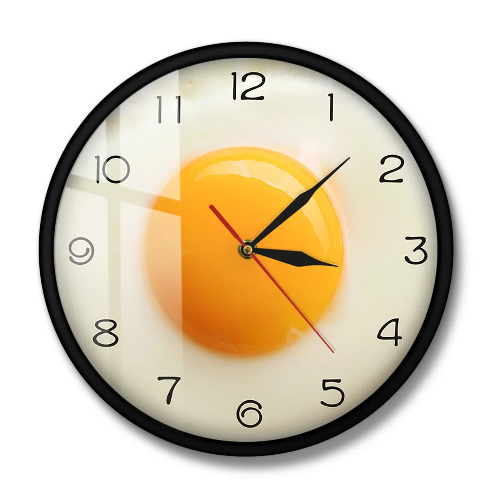 Wall Clock | Fried Egg Design & Silent Movement | 30 x 30 cm