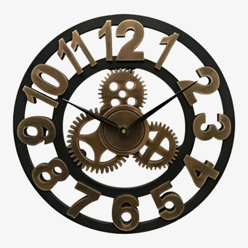 Wall Clock | Gear-Inspired Digital Display | 30/40 cm