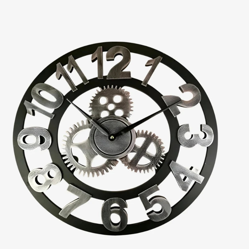 Wall Clock | Gear-Inspired Digital Display | 30/40 cm