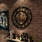 Wall Clock | Gear-Inspired Digital Display | 30/40 cm