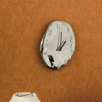 Wall Clock | Handcrafted Ceramic & Mirror Chrome | Silent Quartz