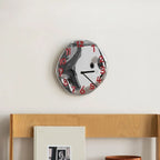 Wall Clock | Handcrafted Ceramic & Mirror Chrome | Silent Quartz