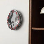 Wall Clock | Handcrafted Ceramic & Mirror Chrome | Silent Quartz
