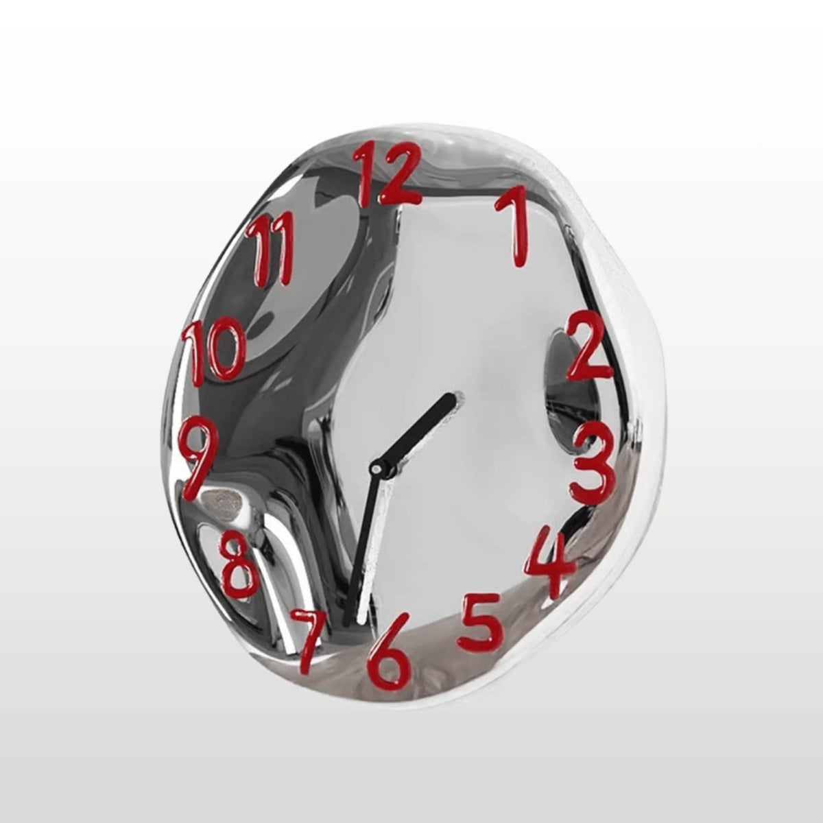 Wall Clock | Handcrafted Ceramic & Mirror Chrome | Silent Quartz