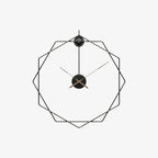 Wall Clock | Hexagonal Metal Double-Frame | 50 & 60 cm