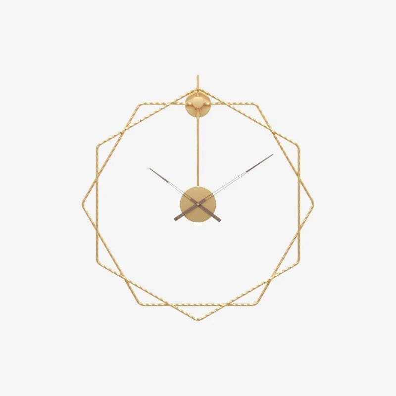 Wall Clock | Hexagonal Metal Double-Frame | 50 & 60 cm