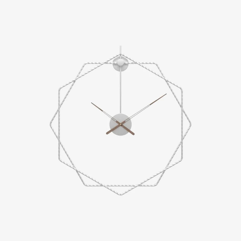 Wall Clock | Hexagonal Metal Double-Frame | 50 & 60 cm