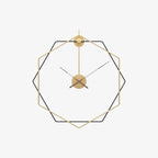 Wall Clock | Hexagonal Metal Double-Frame | 50 & 60 cm