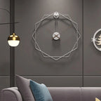 Wall Clock | Hexagonal Metal Double-Frame | 50 & 60 cm