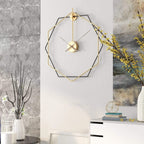 Wall Clock | Hexagonal Metal Double-Frame | 50 & 60 cm