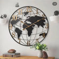 Wall Clock | Large World Map Design | 60 cm