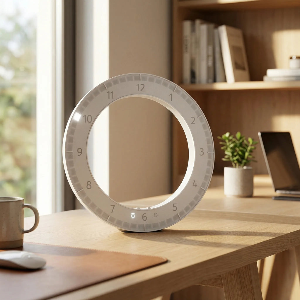Wall Clock | LED Ring Display, USB-Powered & Dimmable | 30 cm Diameter