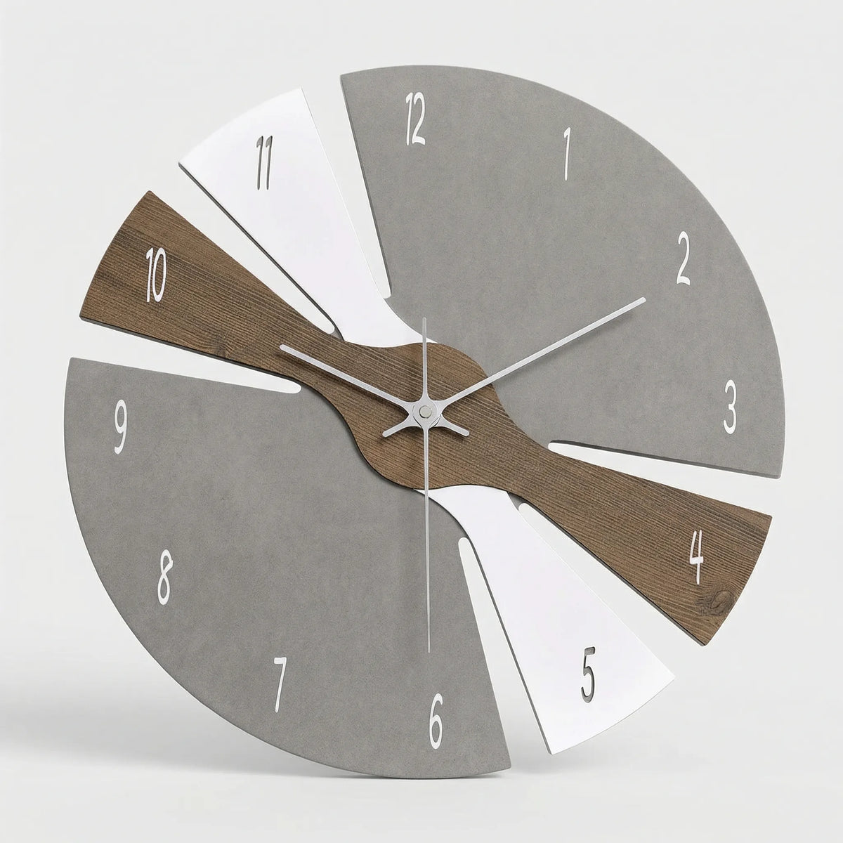 Wall Clock | Modern Segmented Design & Quiet Mechanism | 25 cm
