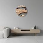 Wall Clock | Natural Wood & Silent Quartz | Round 31 cm