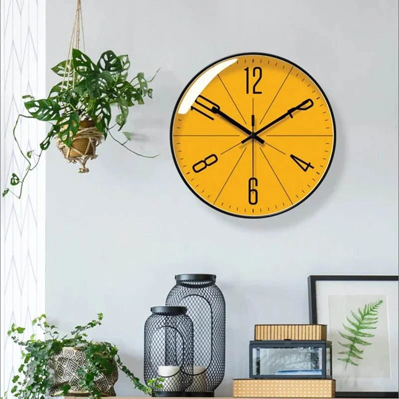 Wall Clock | Nordic Minimalist Glass Face | Quartz Movement
