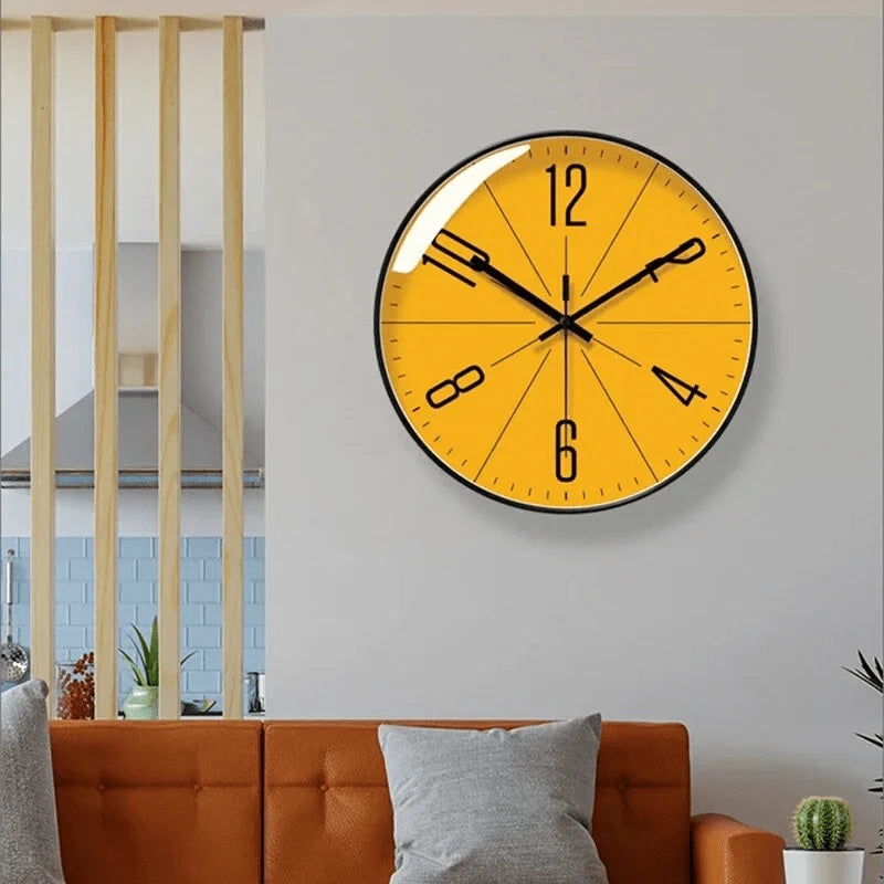 Wall Clock | Nordic Minimalist Glass Face & Silent Quartz