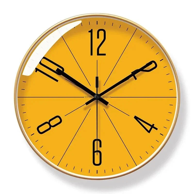 Wall Clock | Nordic Minimalist Glass Face & Silent Quartz