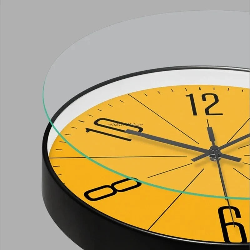 Wall Clock | Nordic Minimalist Glass Face & Silent Quartz
