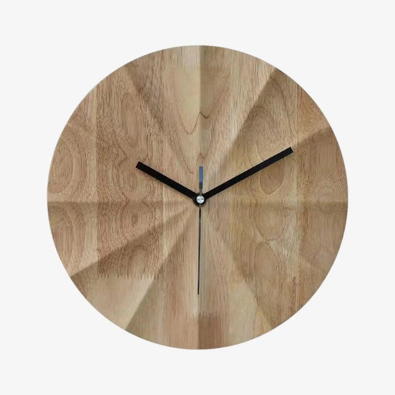 Wall Clock | Silent Movement & Wood Frame | Round Khaki