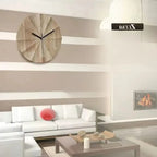 Wall Clock | Silent Movement & Wood Frame | Round Khaki