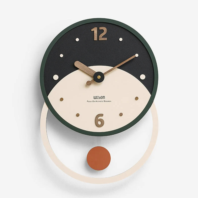 Wall Clock | Silent Sweep Walnut & Acrylic | 28 x 40 cm