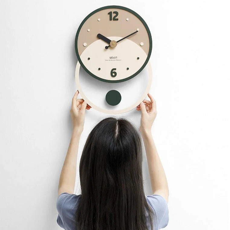 Wall Clock | Silent Sweep Walnut & Acrylic | 28 x 40 cm