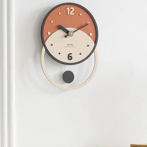 Wall Clock | Silent Sweep Walnut & Acrylic | 28 x 40 cm