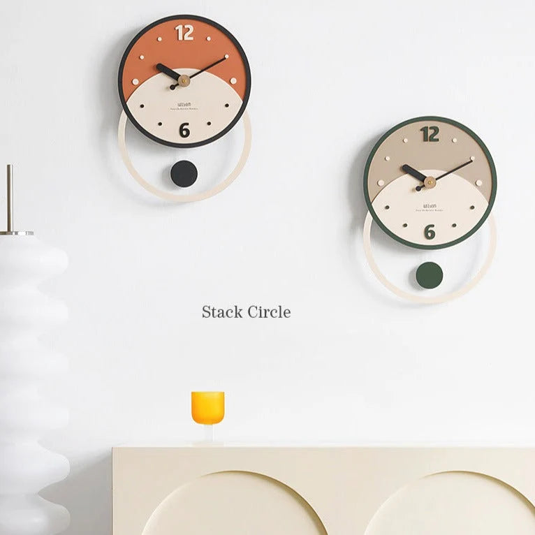 Wall Clock | Silent Sweep Walnut & Acrylic | 28 x 40 cm