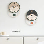Wall Clock | Silent Sweep Walnut & Acrylic | 28 x 40 cm