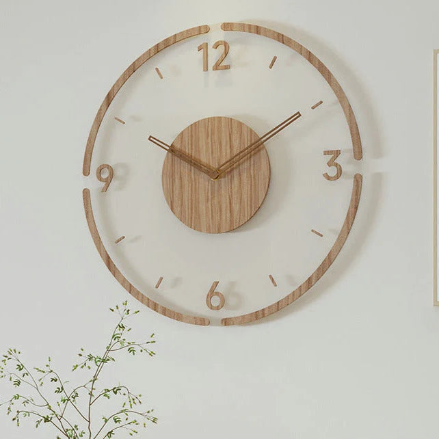 Wall Clock | Solid Wood & Silent Movement | 35.5 cm