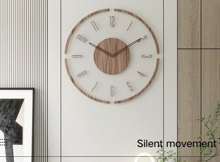 Wall Clock | Solid Wood & Silent Movement | 35.5 cm