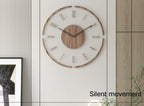 Wall Clock | Solid Wood & Silent Movement | 35.5 cm
